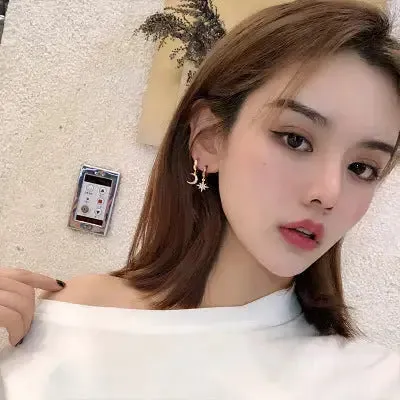 LOVCIA Celestial Charm Star Moon Earrings - Illuminate Your Style with Magic