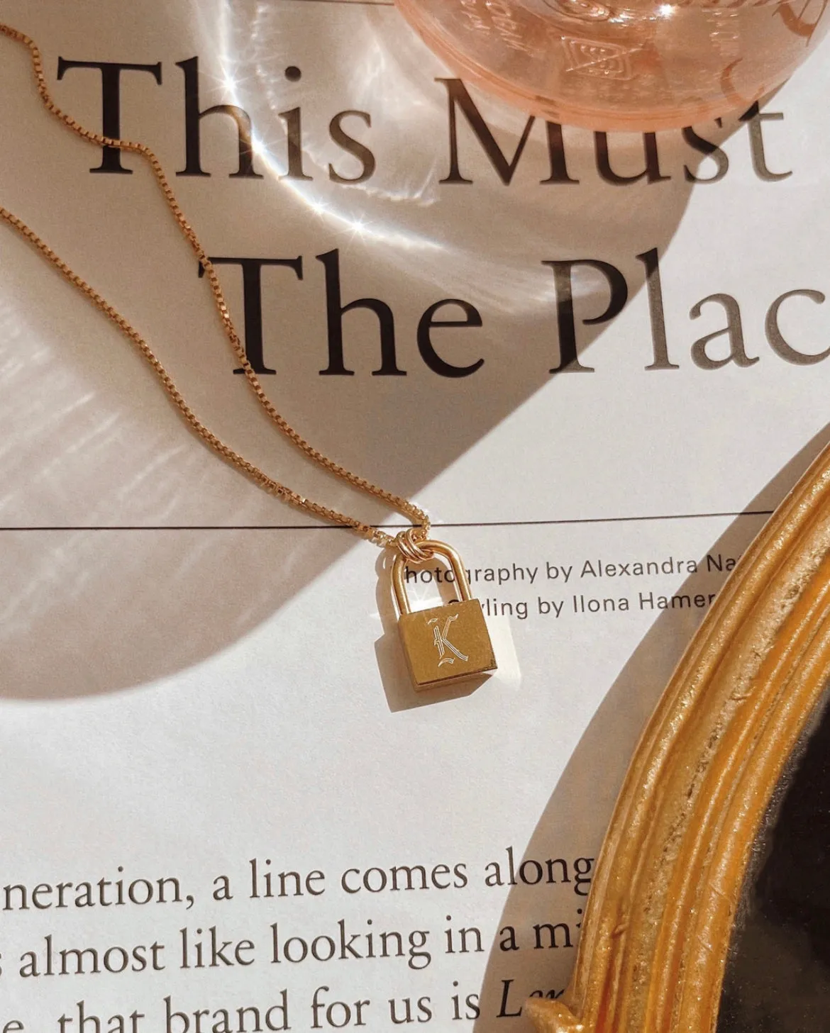 Love Lock Initial Pendant Necklace