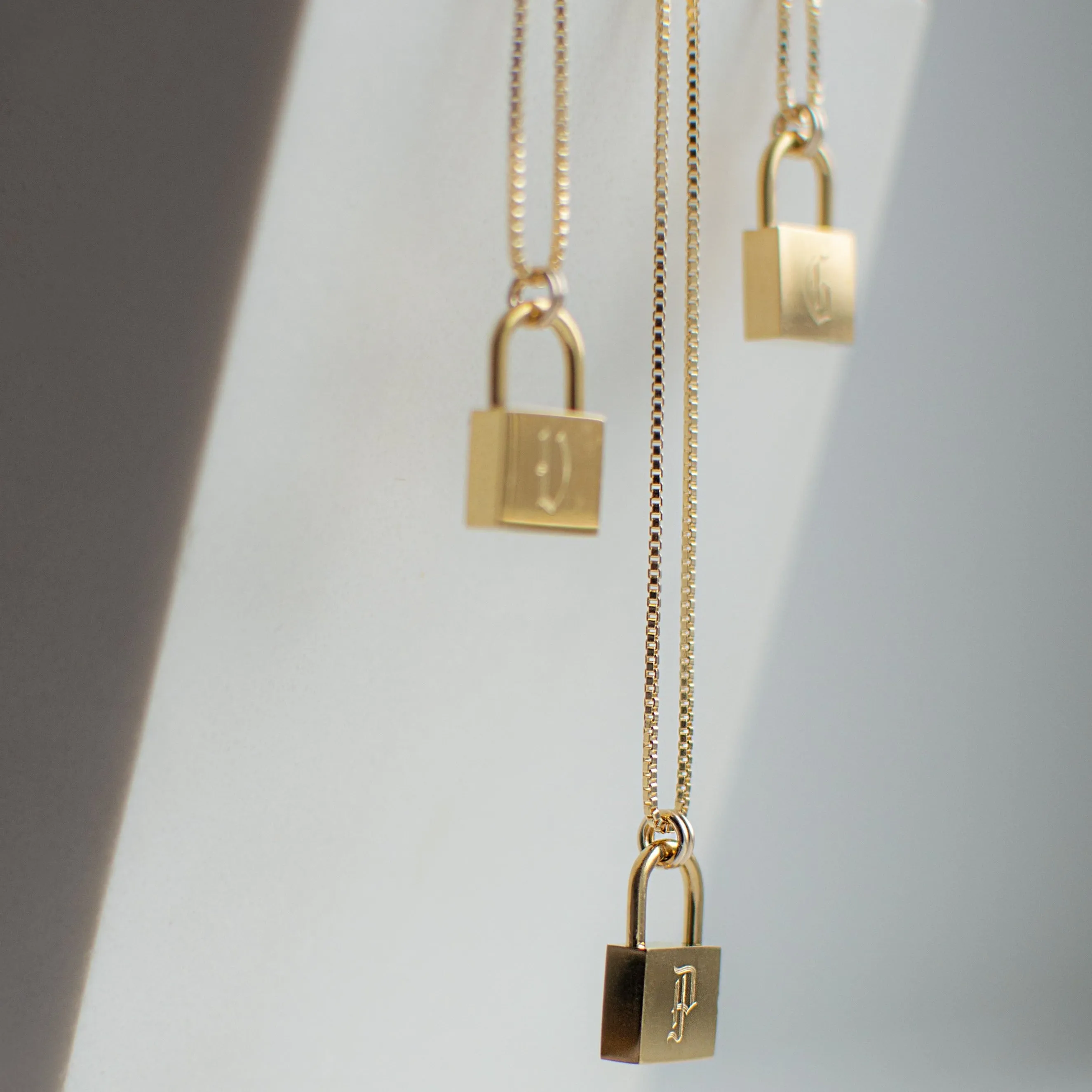 Love Lock Initial Pendant Necklace