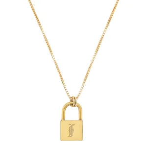 Love Lock Initial Pendant Necklace