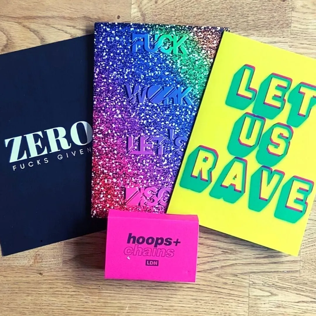 Love you / Fuck off - Large Hoops