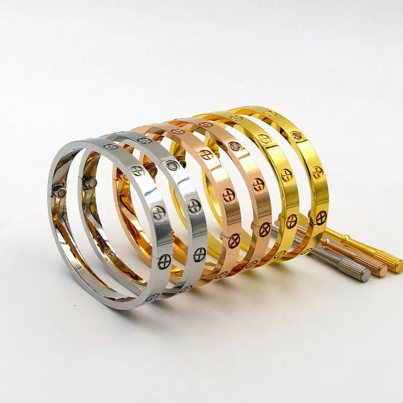 Lovers Classic Design Cross Bangles Bracelets With Screwdriver