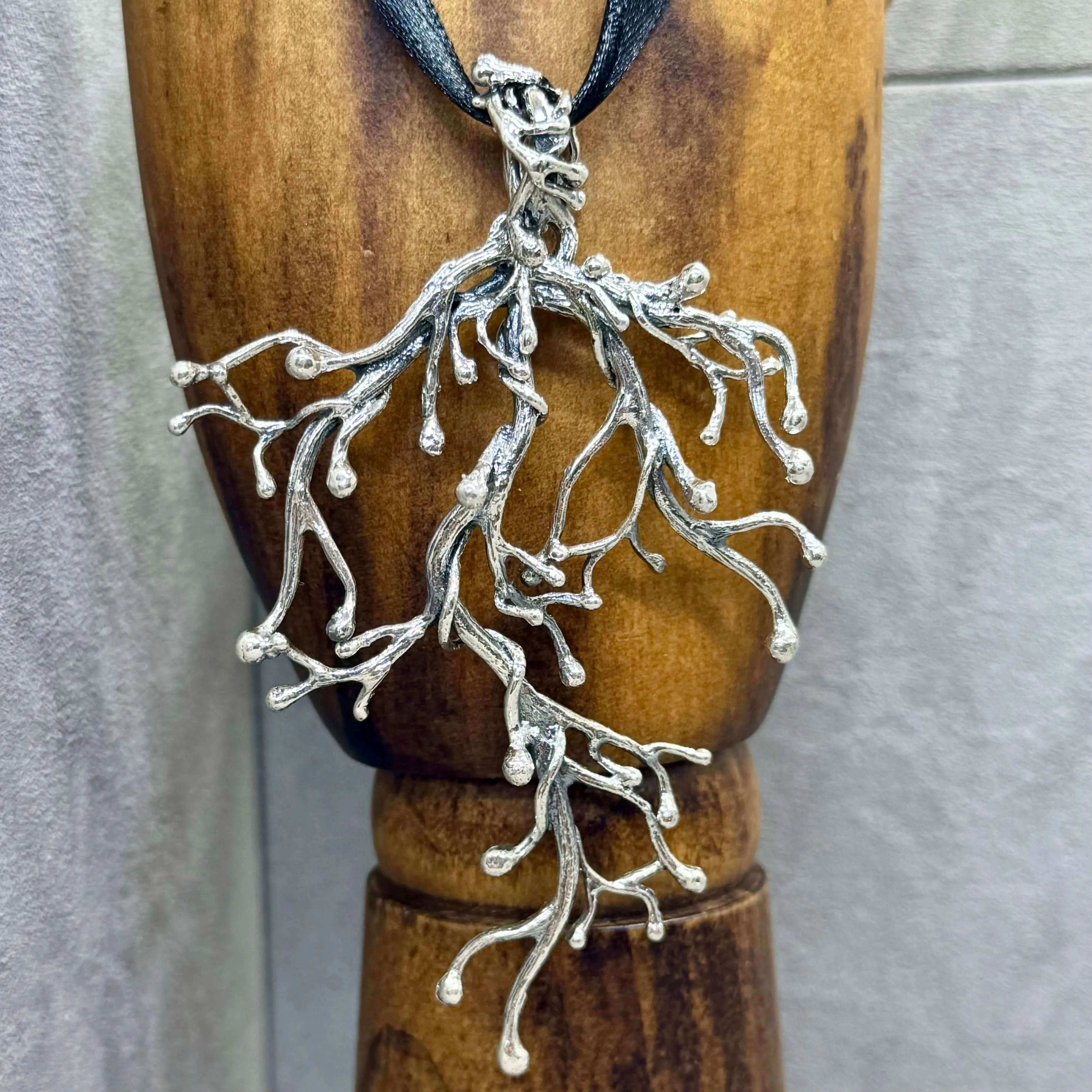 Majestic Tree Branch Sterling Silver Statement Artisan Pendant