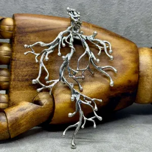 Majestic Tree Branch Sterling Silver Statement Artisan Pendant