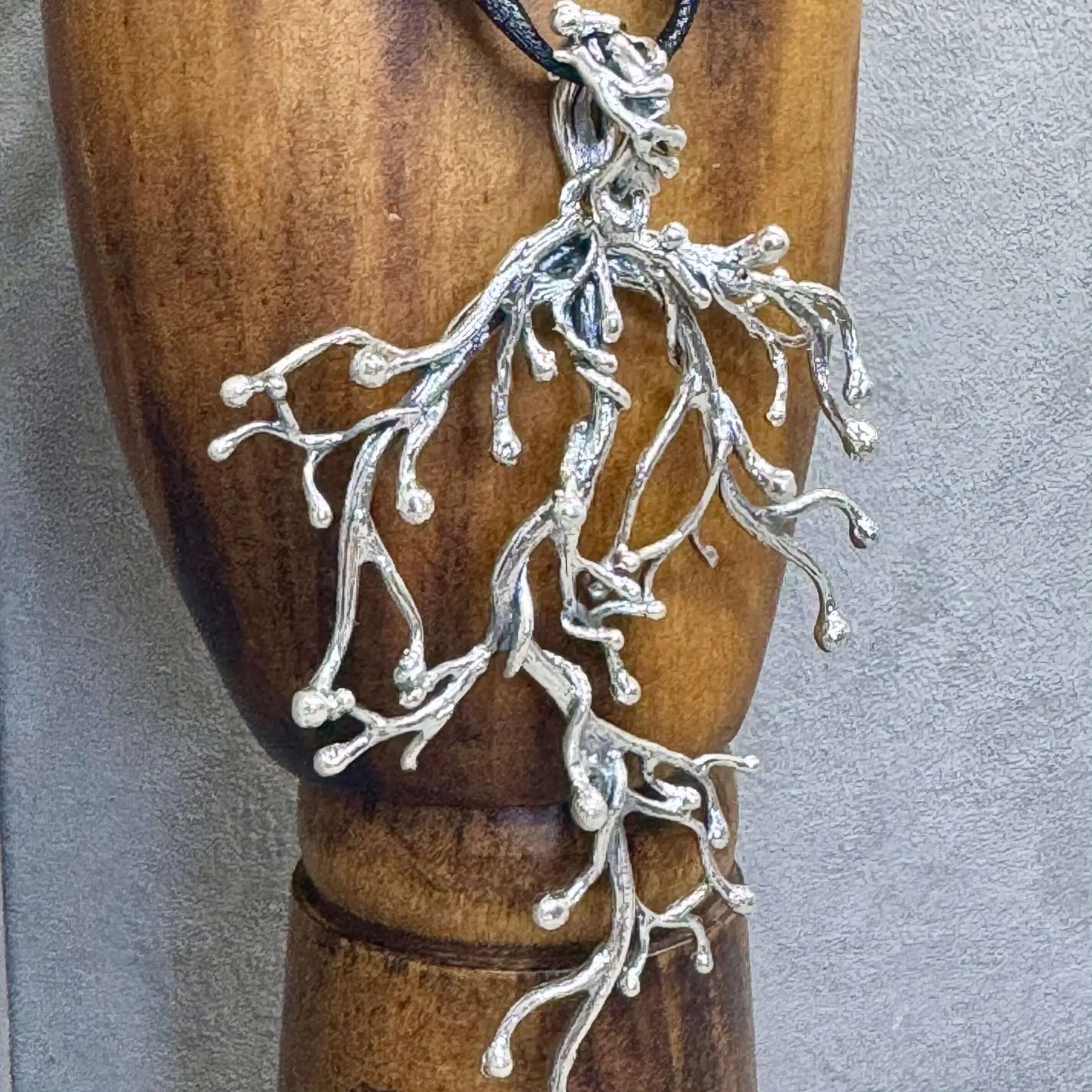 Majestic Tree Branch Sterling Silver Statement Artisan Pendant