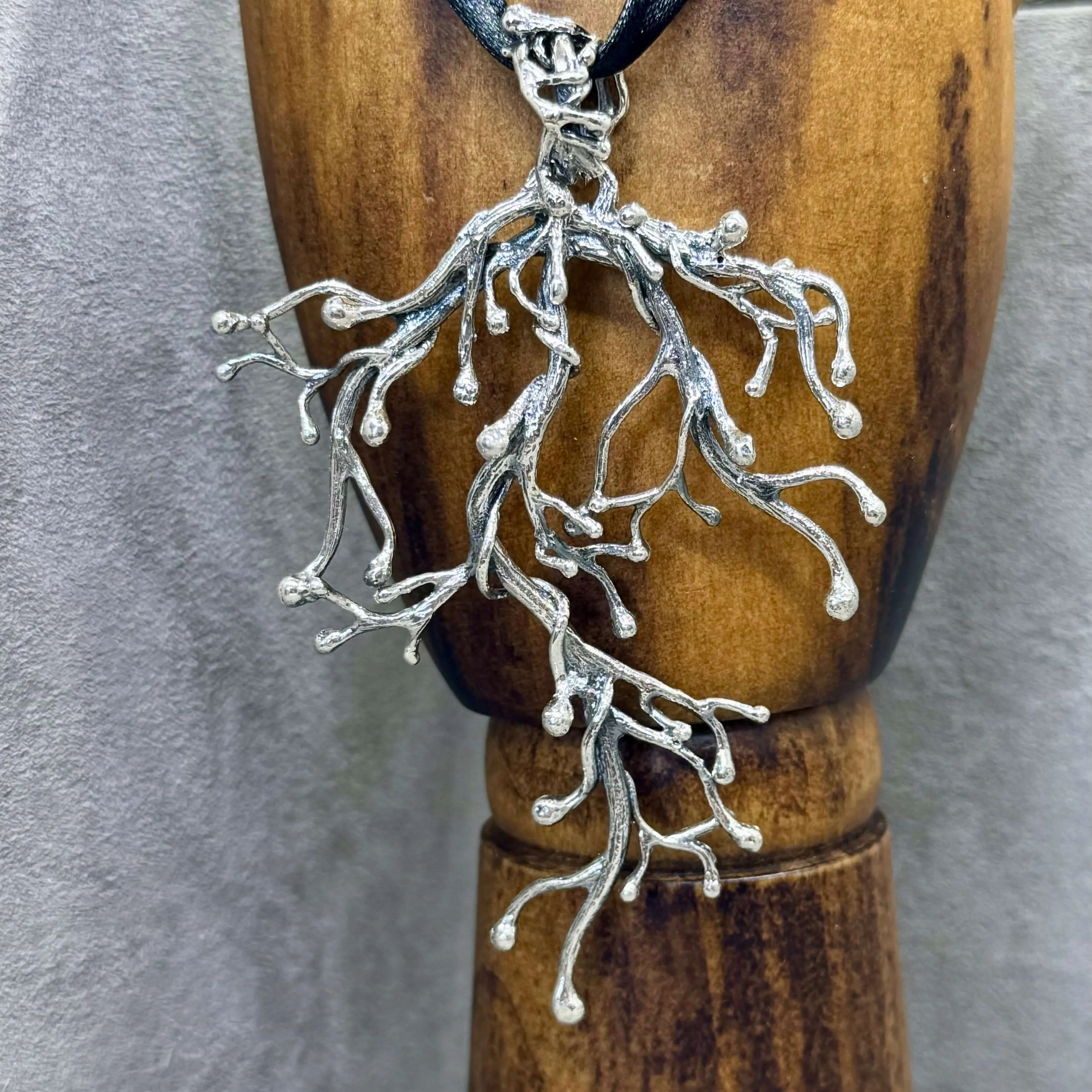 Majestic Tree Branch Sterling Silver Statement Artisan Pendant