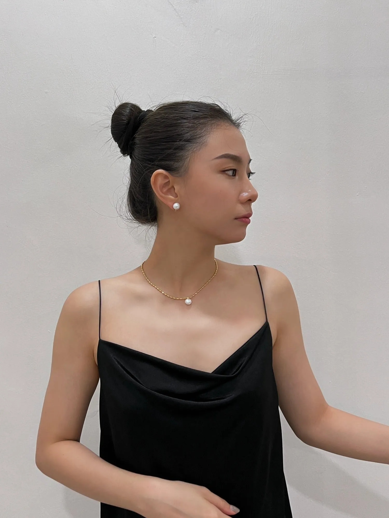 Marjorie Gold Pearl Necklace