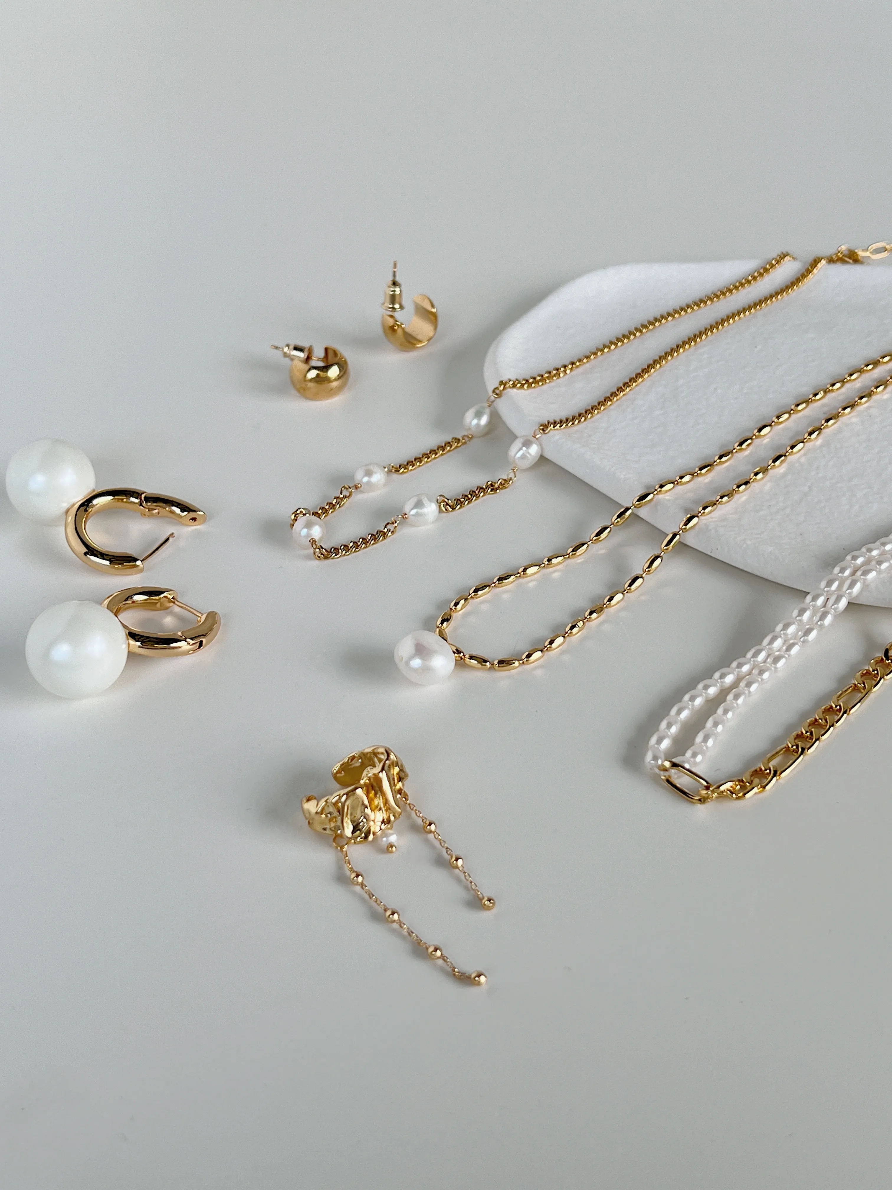 Marjorie Gold Pearl Necklace