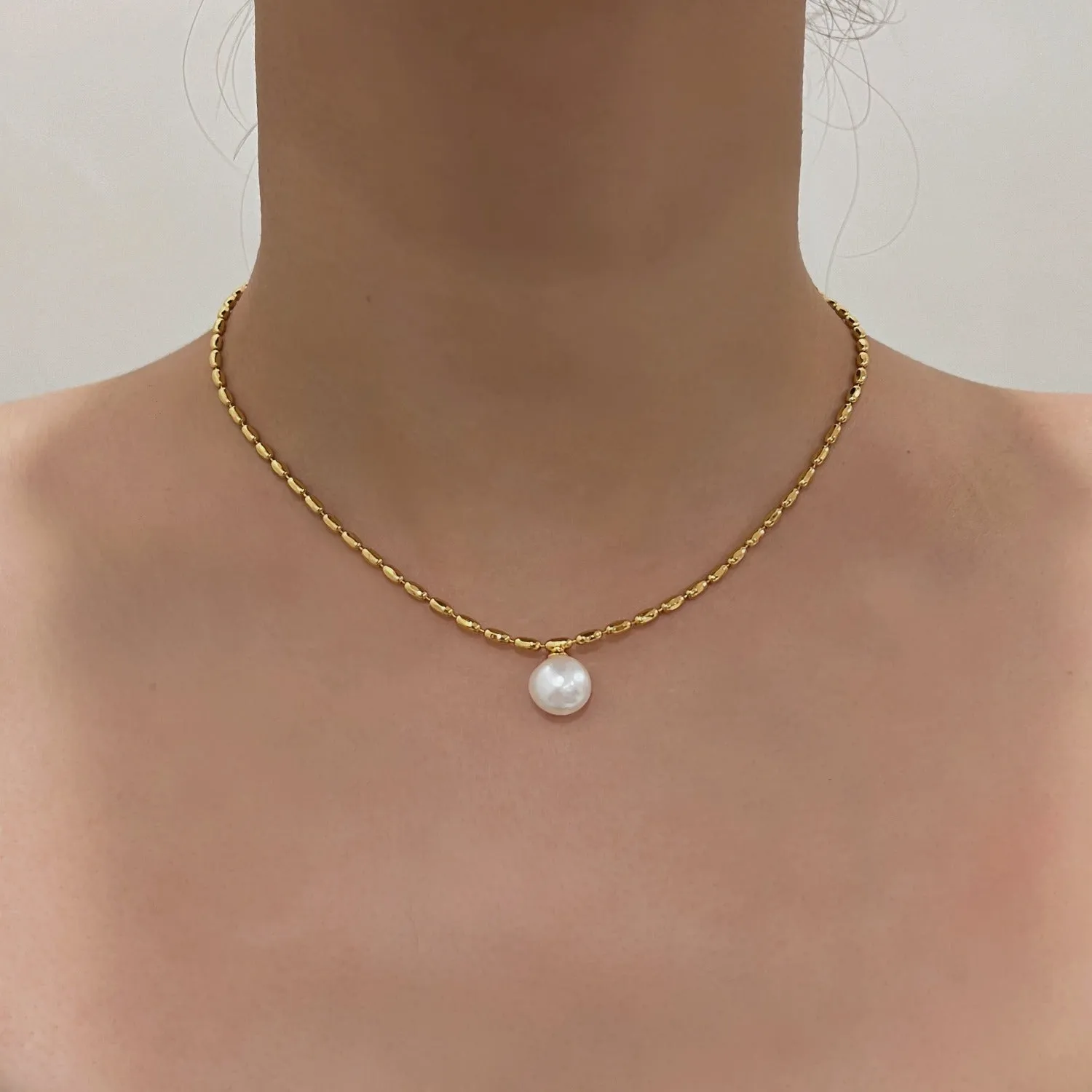 Marjorie Gold Pearl Necklace
