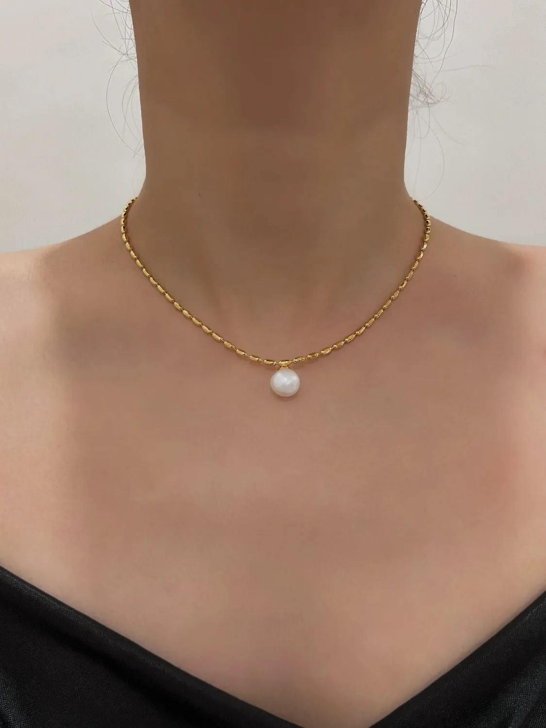 Marjorie Gold Pearl Necklace
