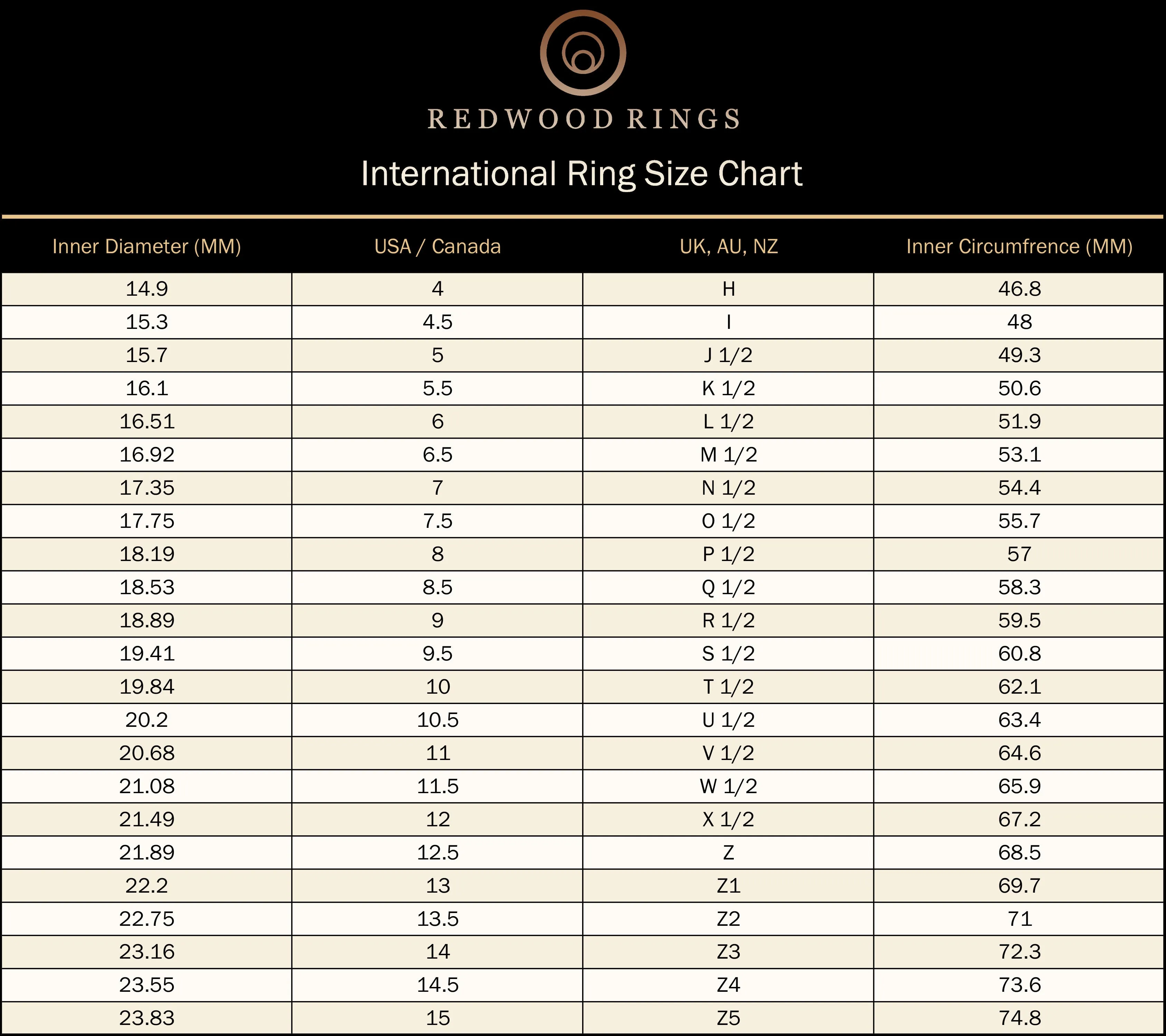 Matching Brown Tungsten Ring, Brushed Finish - 8MM, 6MM, 4MM, 2MM