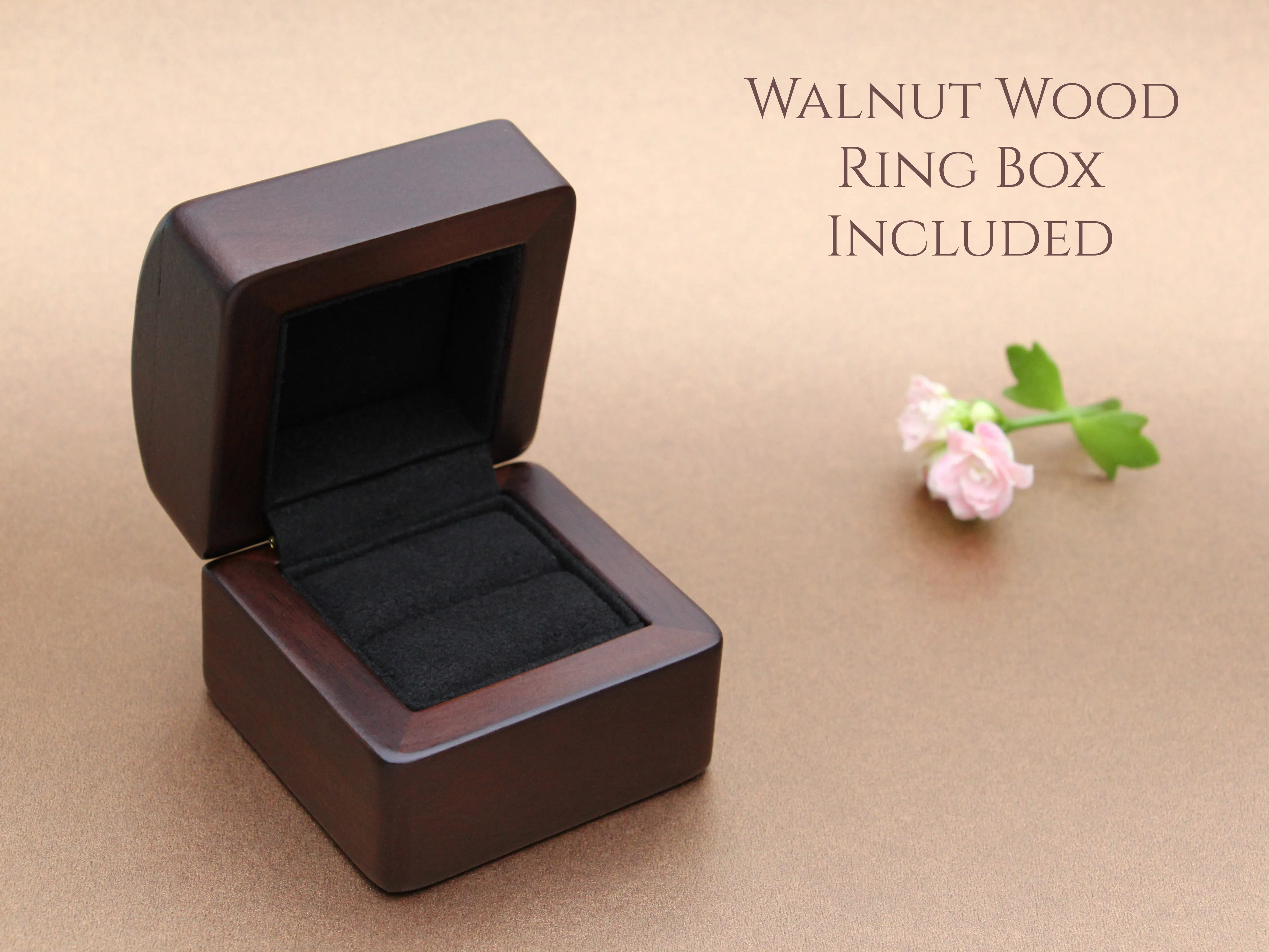 Matching Brown Tungsten Ring, Brushed Finish - 8MM, 6MM, 4MM, 2MM