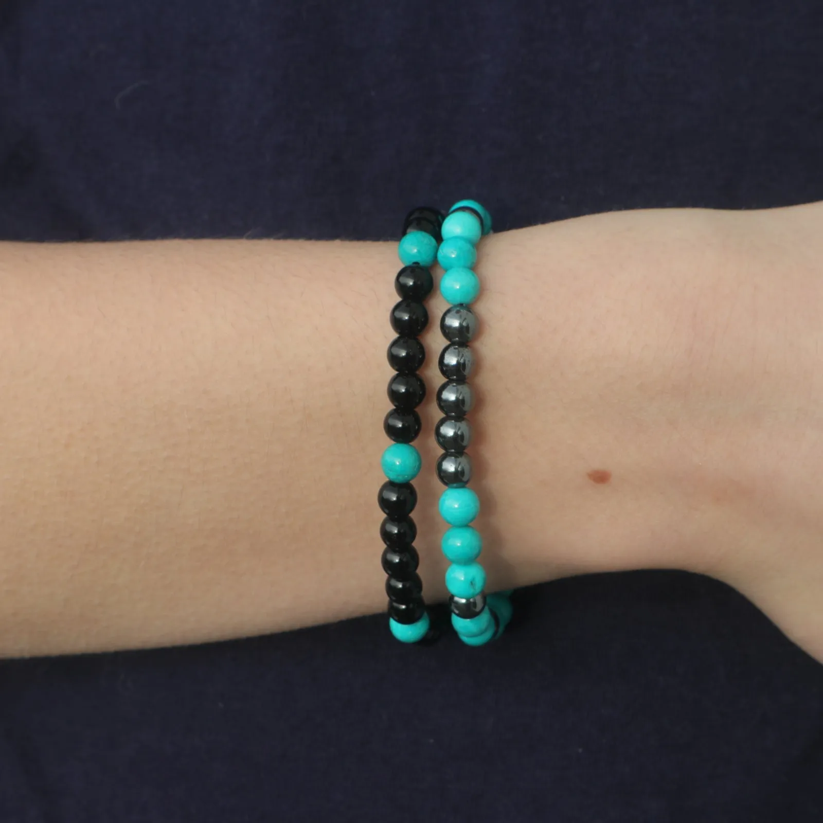 Men’s Black / Turquoise Bracelet