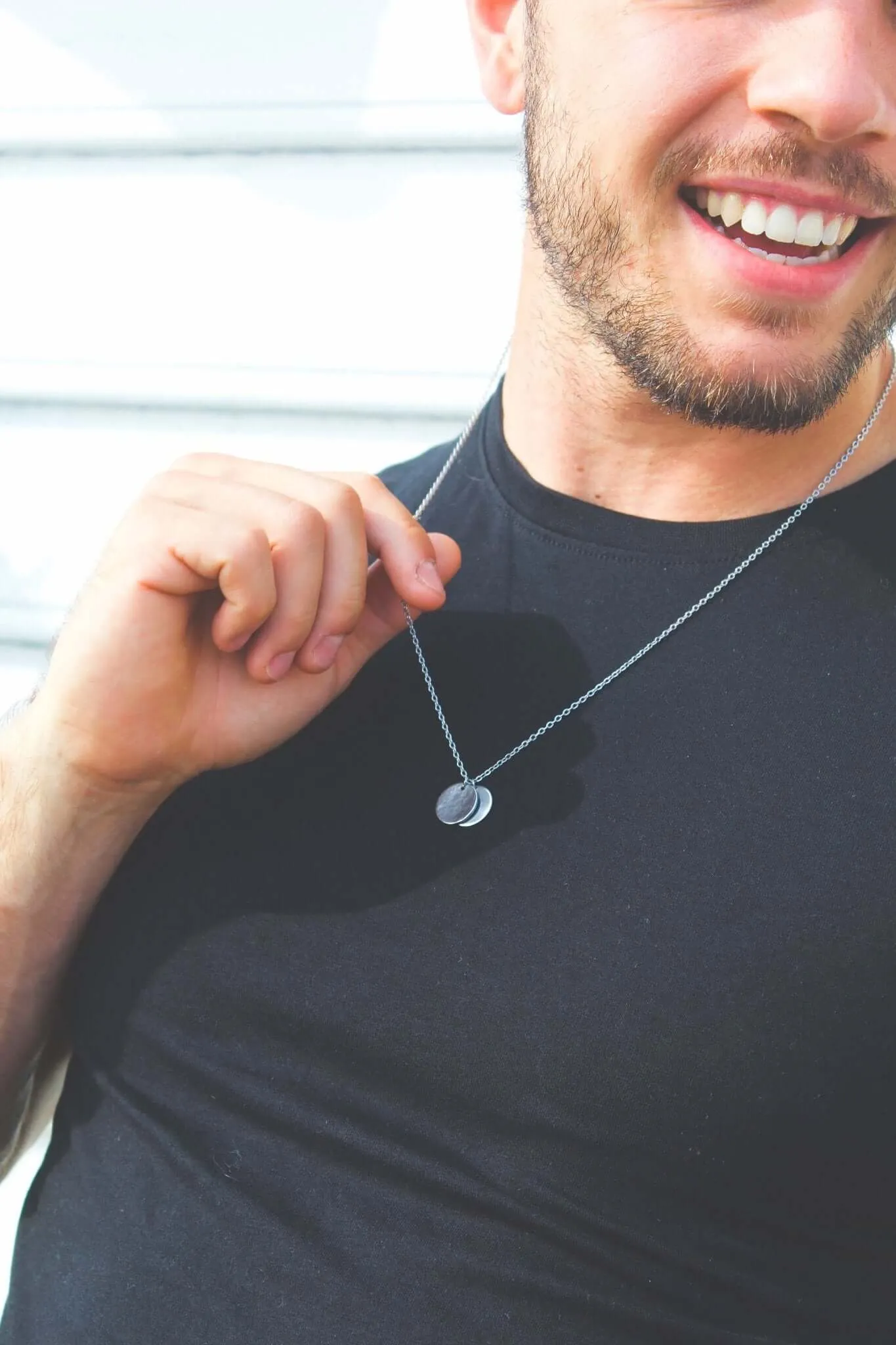 Mens Disc Chain Necklace