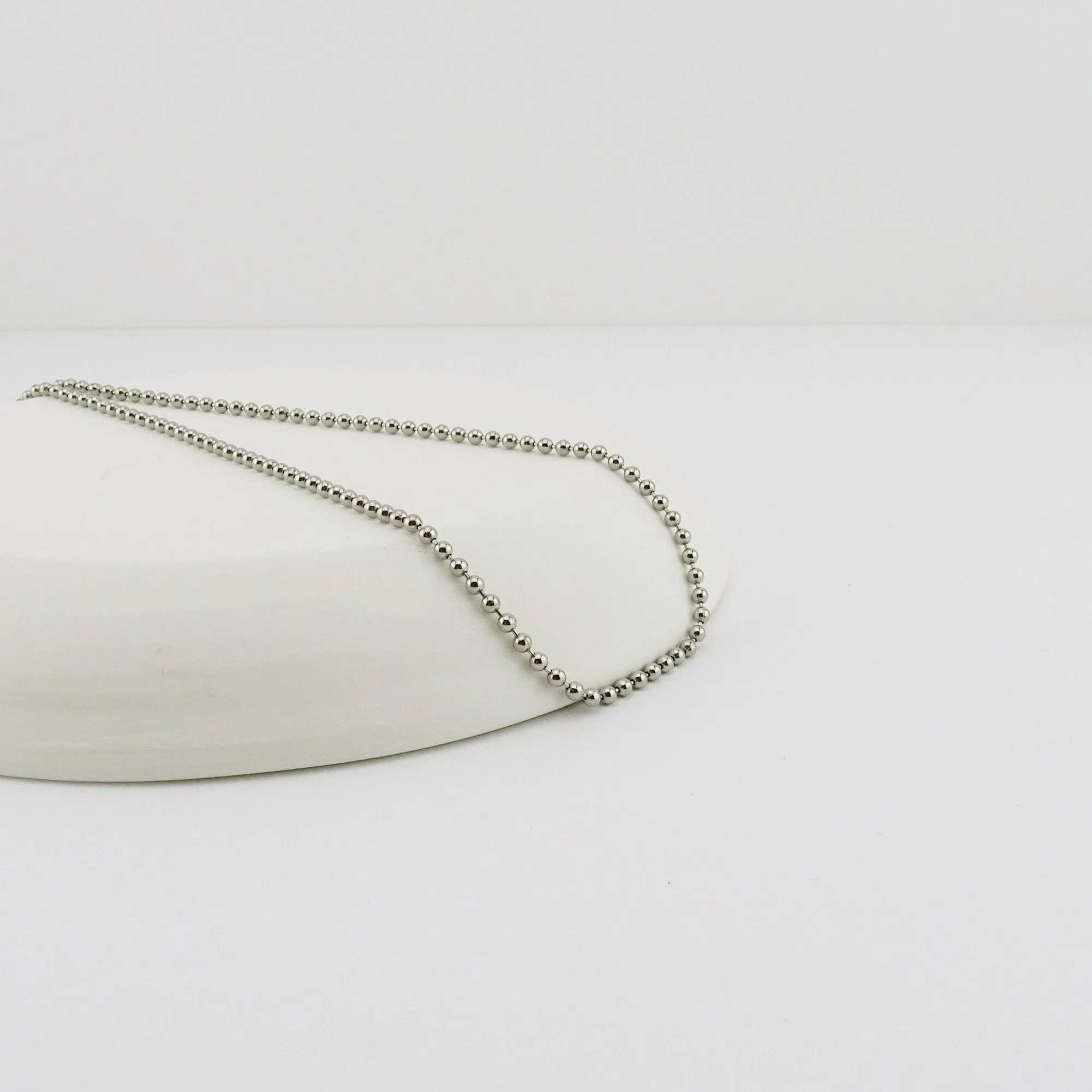Mens Titanium Ball Chain Necklace