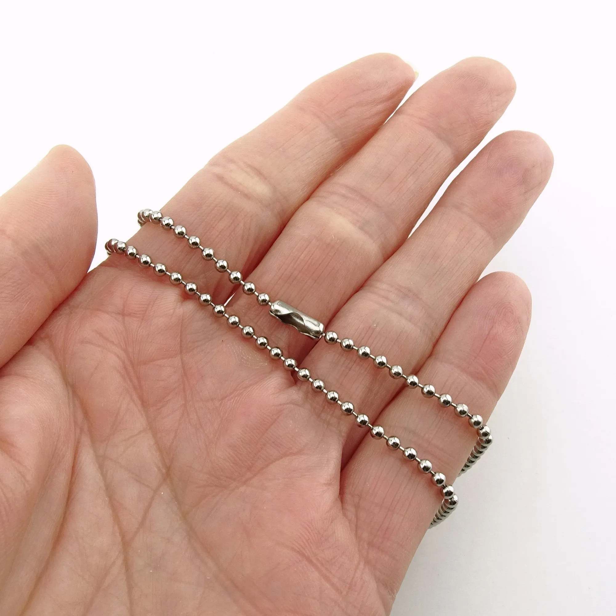 Mens Titanium Ball Chain Necklace