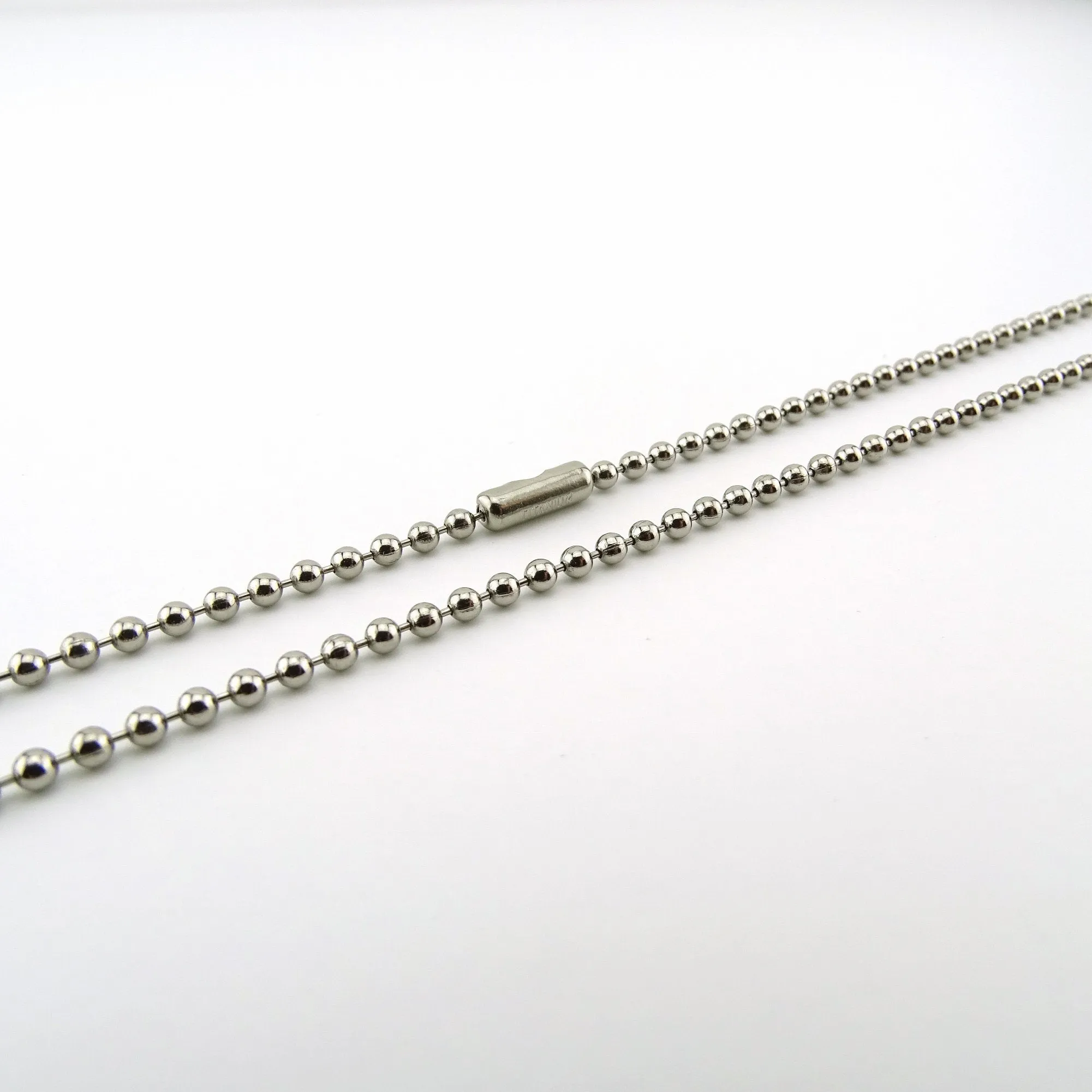 Mens Titanium Ball Chain Necklace
