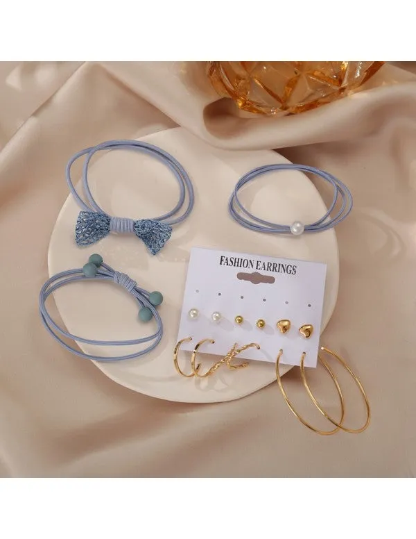 Mesmerizing Gold Plated Earrings with Hair Band for Women/Girls