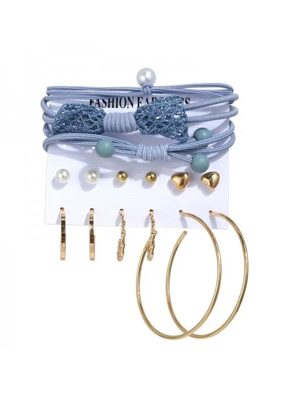Mesmerizing Gold Plated Earrings with Hair Band for Women/Girls