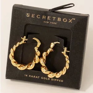 Metallic Braided Hoop Earrings