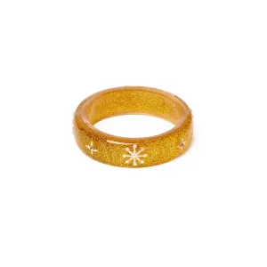 Midi Gold Glitter Snowflake Bangle by Splendette
