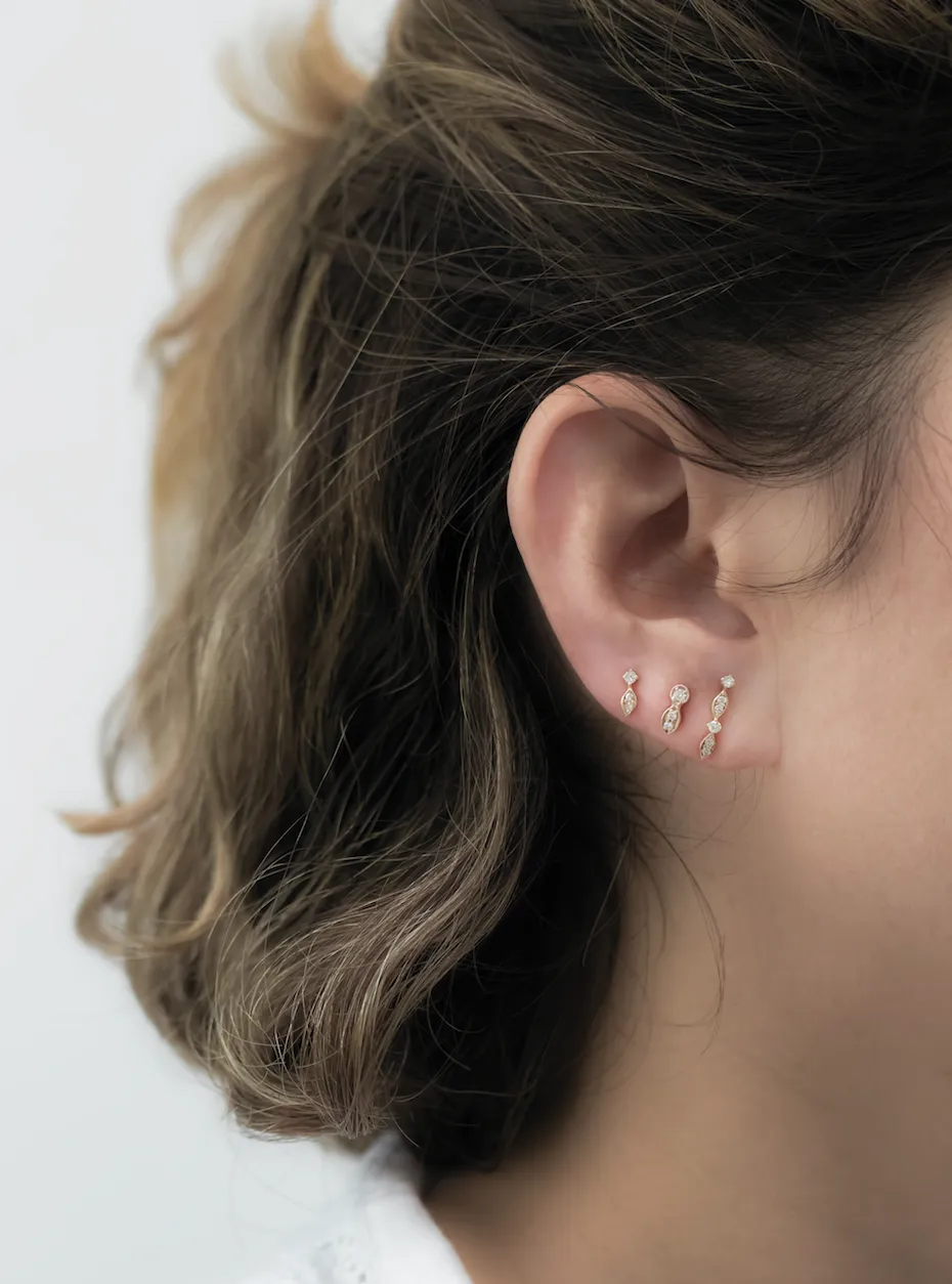 Mila - 14k gold & diamond earrings
