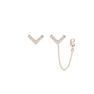 Mini Vivi - 14k gold & diamonds earrings