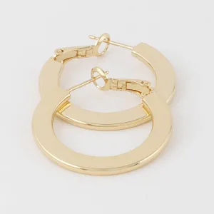 Minimal Flat Disk Hoop Earrings