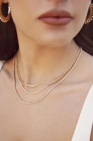 Minimal Layers Crystal Necklace