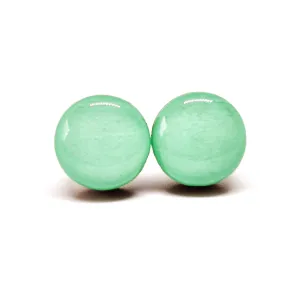 Mint Green Stud Earrings by Candi Cove Designs