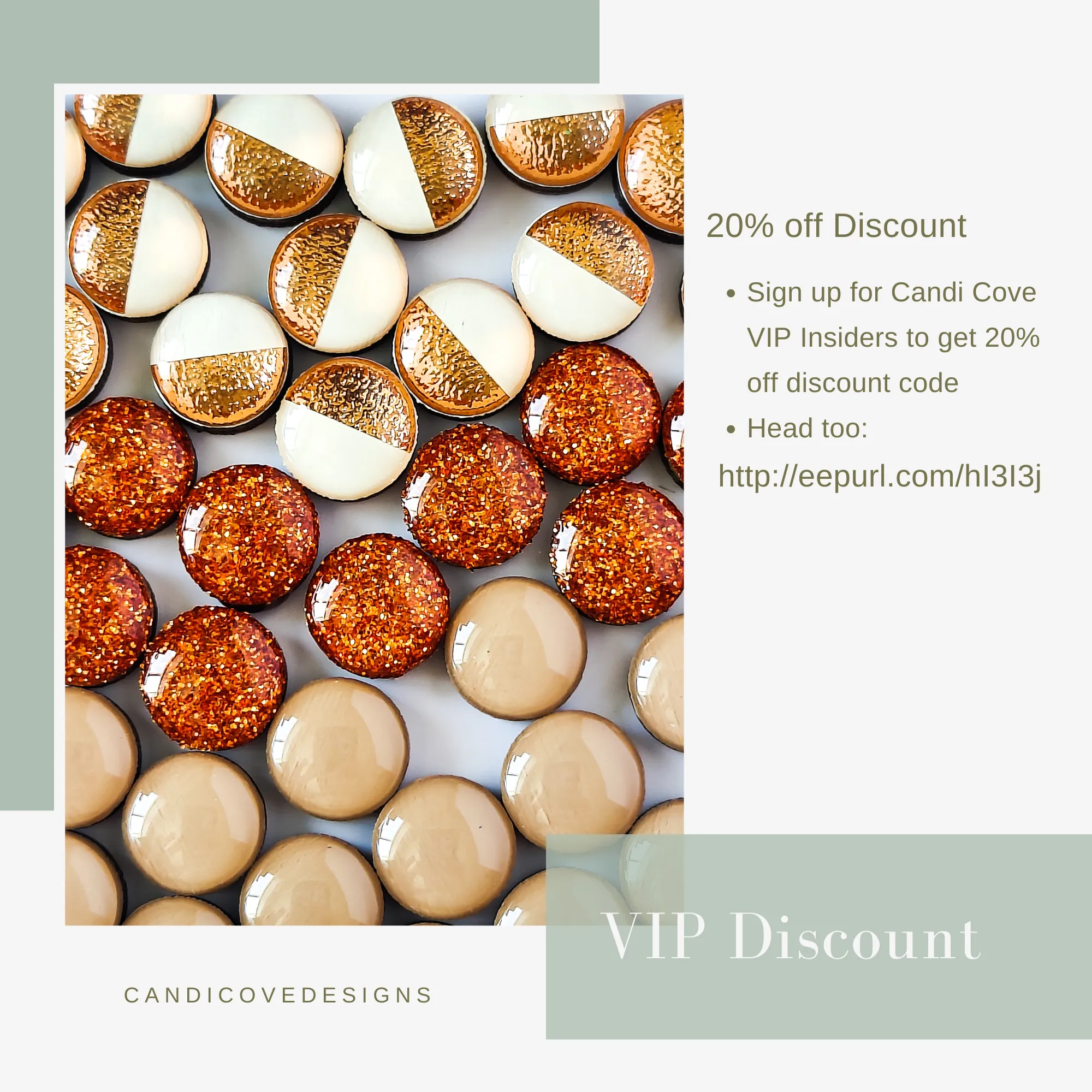 Mint Green Stud Earrings by Candi Cove Designs