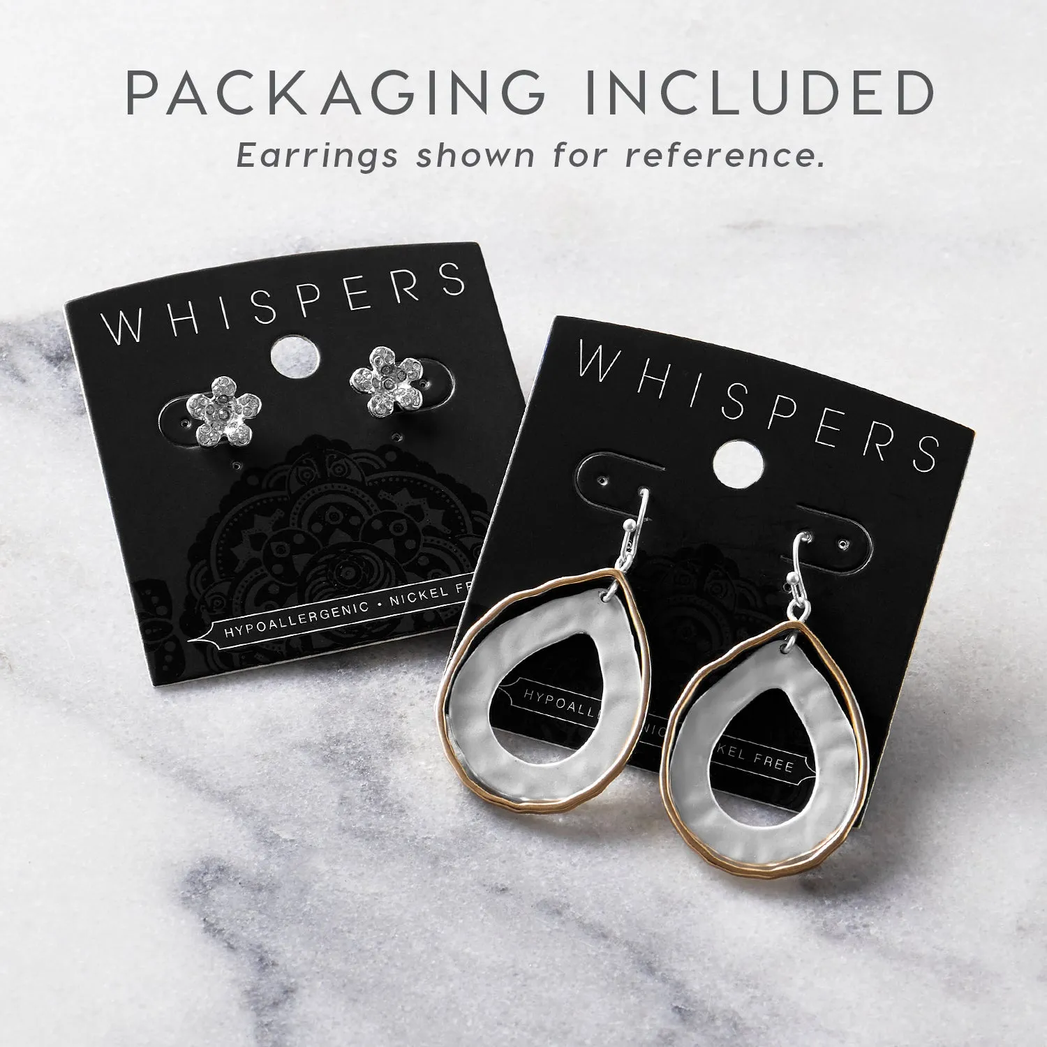 Mixed Metal Ovals Earrings