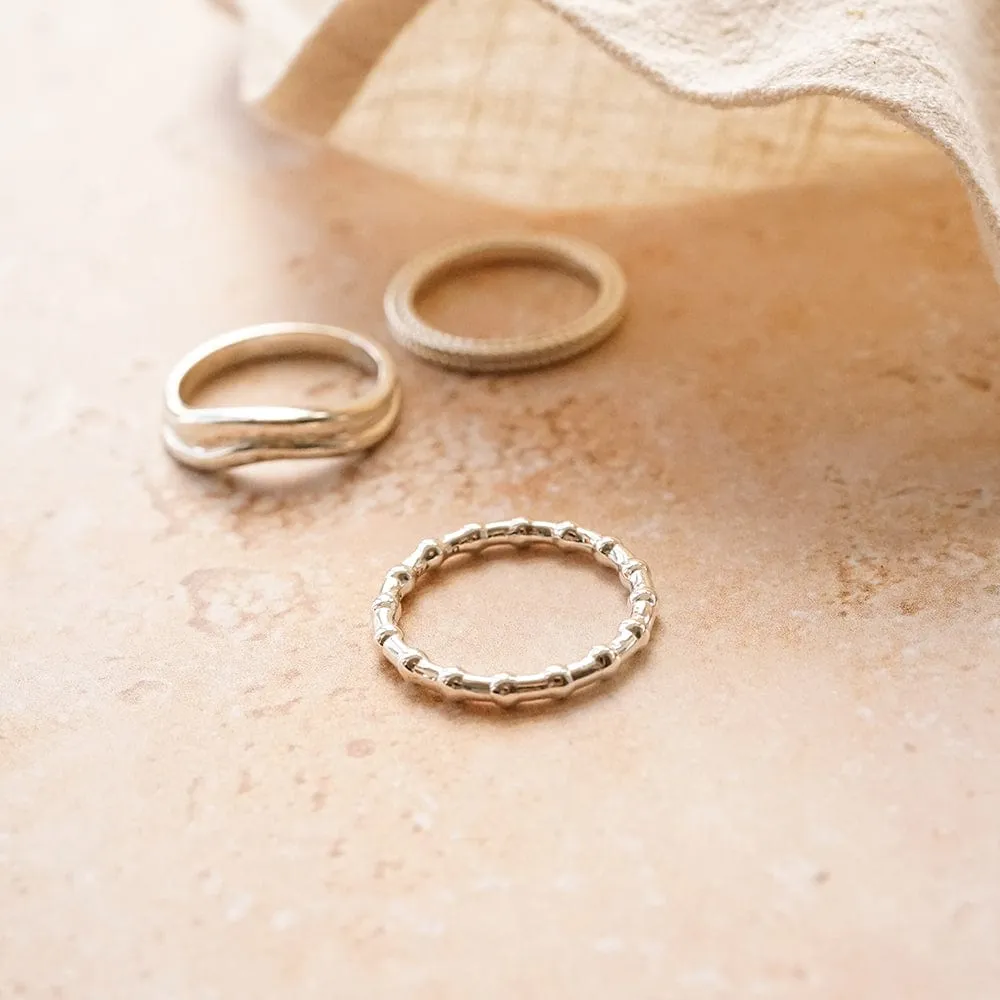 Modern Bobble Stacking Ring Sterling Silver