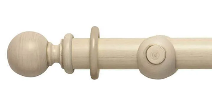 Modern Country 45mm Brushed Cream Curtain Pole Ball Finial