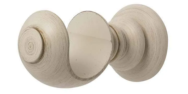 Modern Country 45mm Brushed Cream Curtain Pole Ball Finial