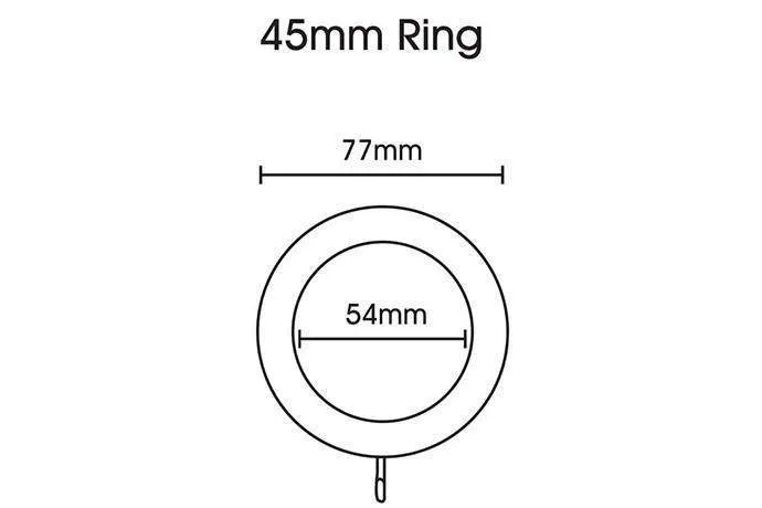 Modern Country 45mm Brushed Ivory Curtain Pole Button Finial