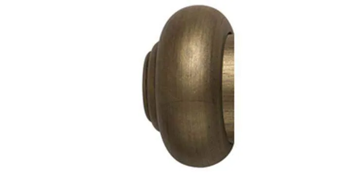Modern Country 45mm Gold Black Curtain Pole Button Finial