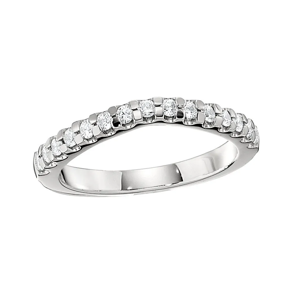 Modern Curved Diamond Band