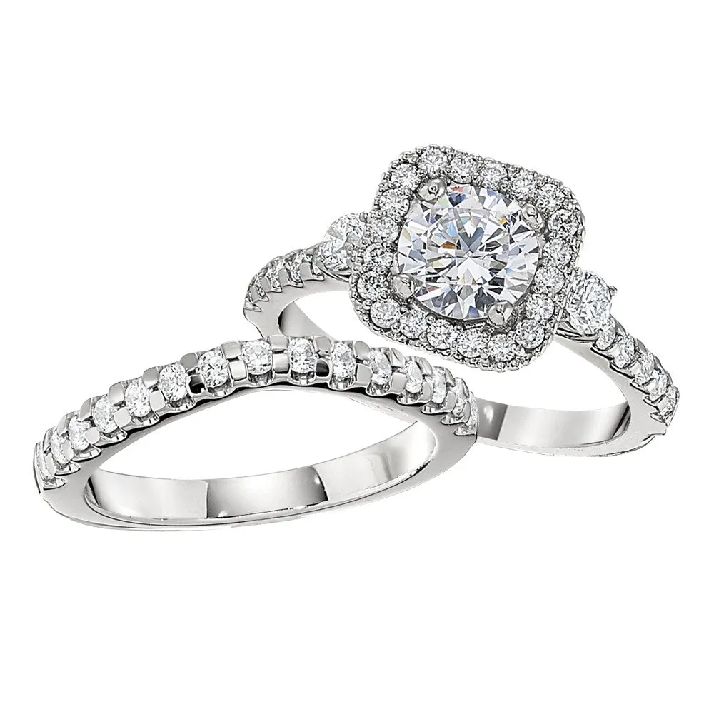 Modern Curved Diamond Band