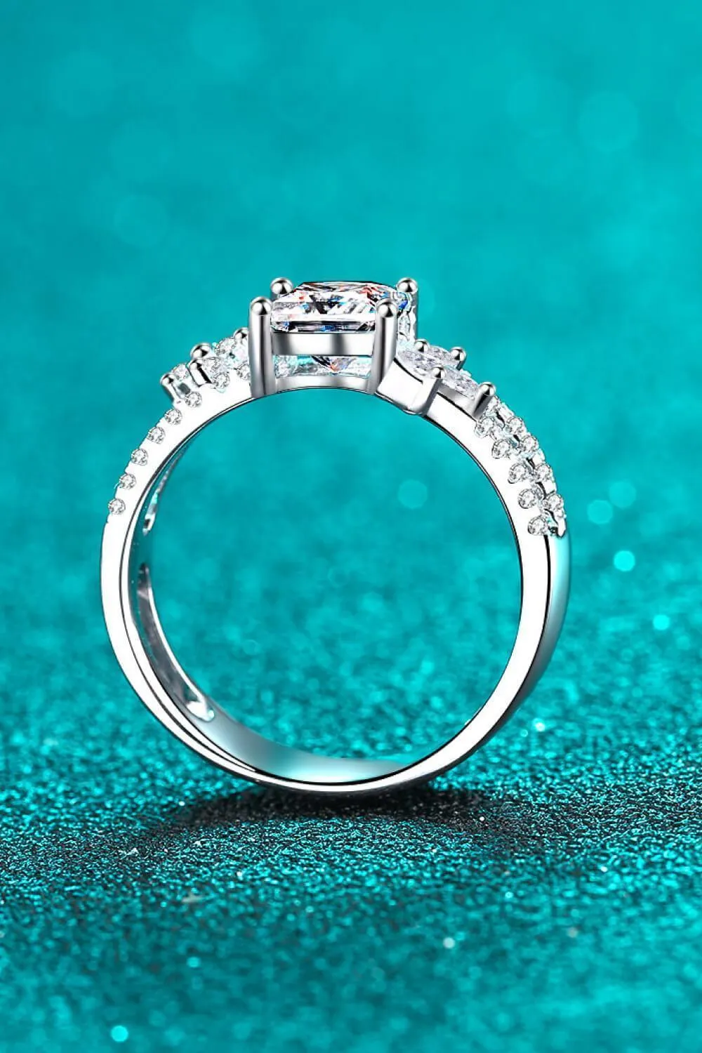 Modern Double Layer 1 Carat Moissanite Ring