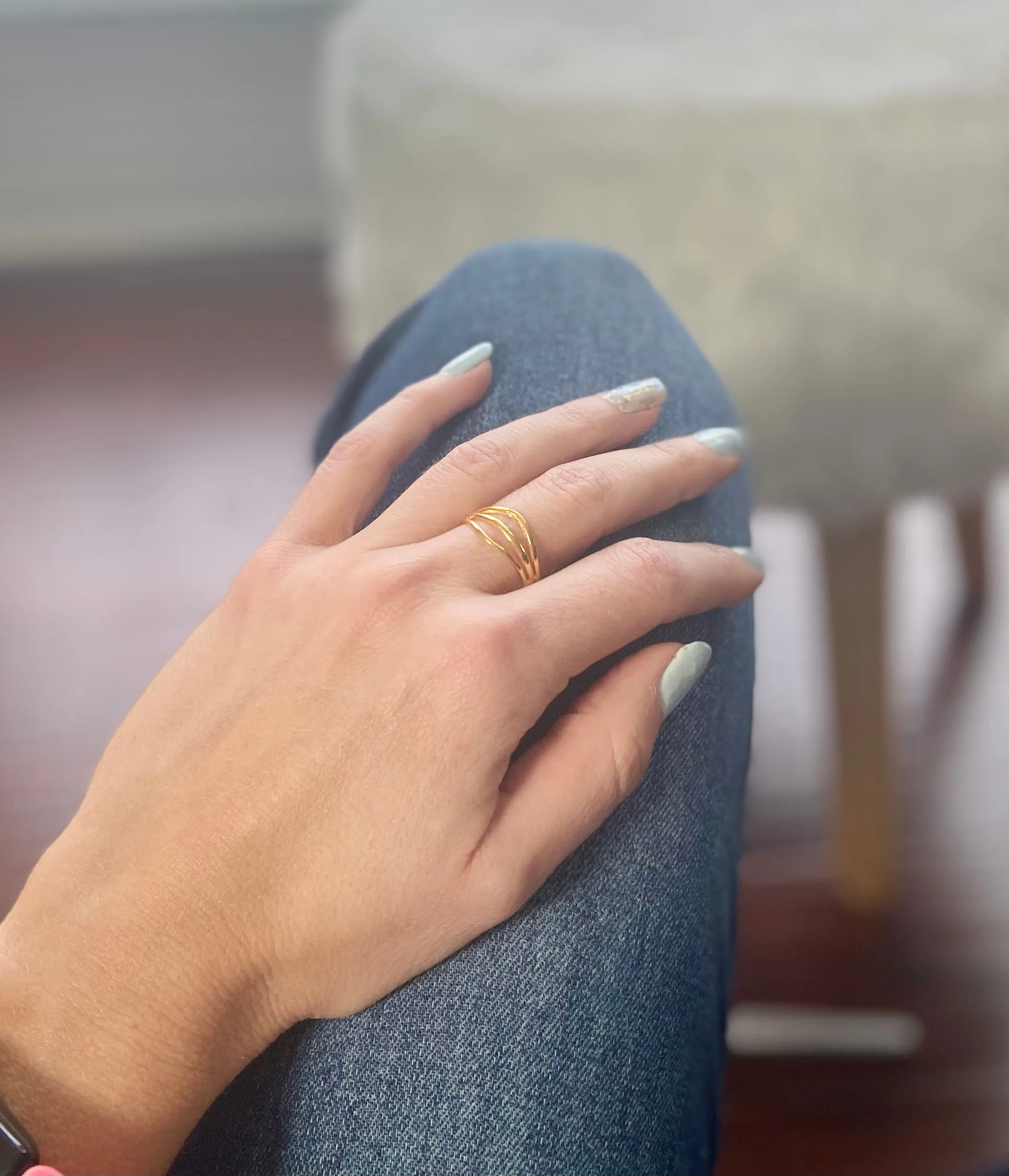 Modern Life Arch Ring-gold