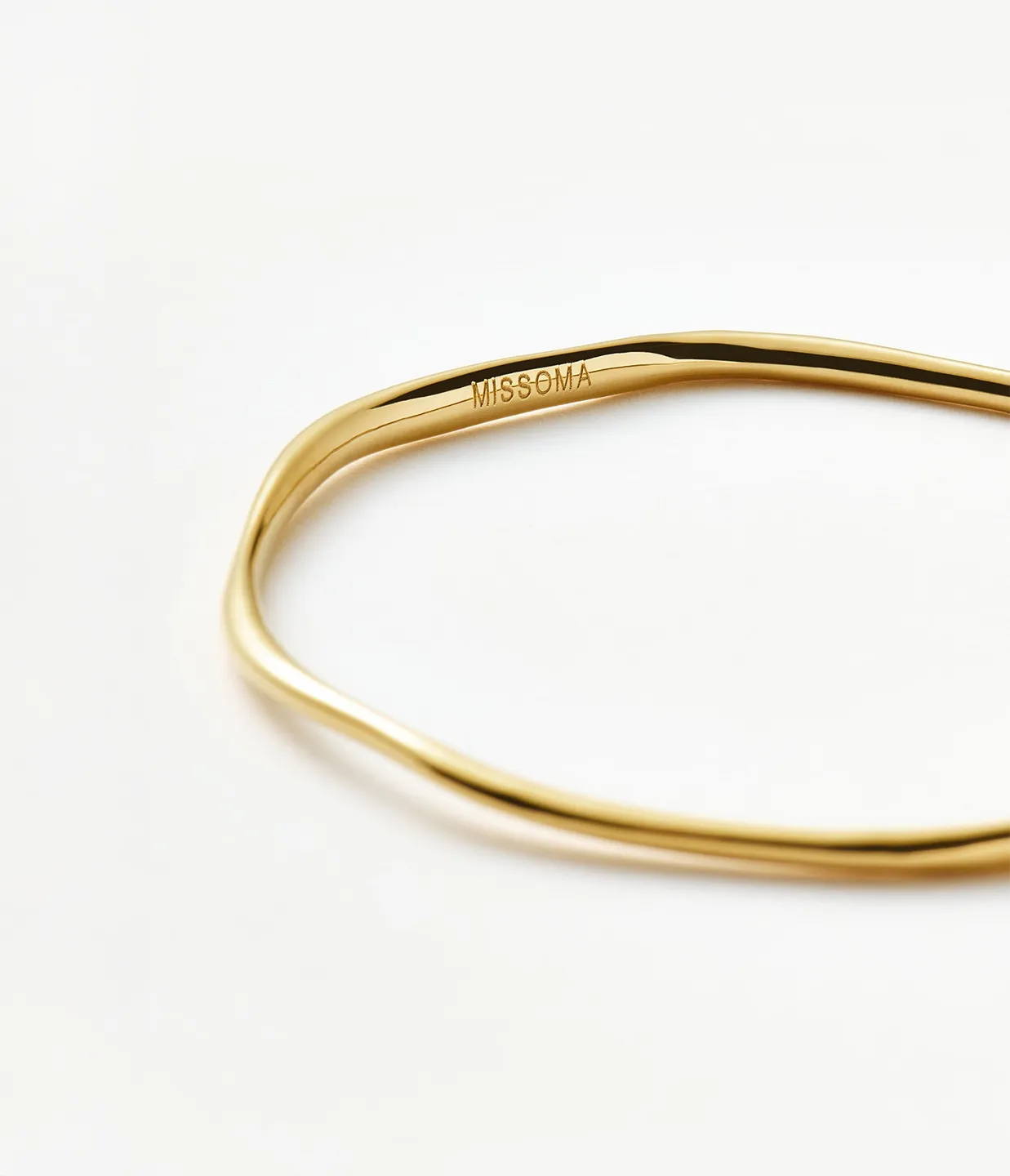 Molten Ripple Bangle in Gold