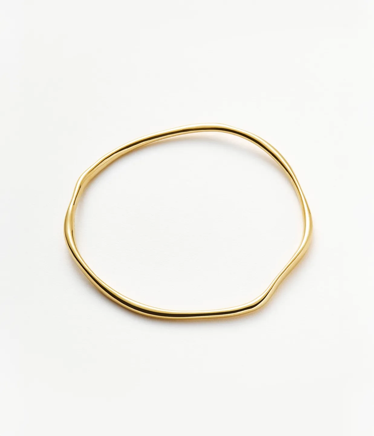 Molten Ripple Bangle in Gold