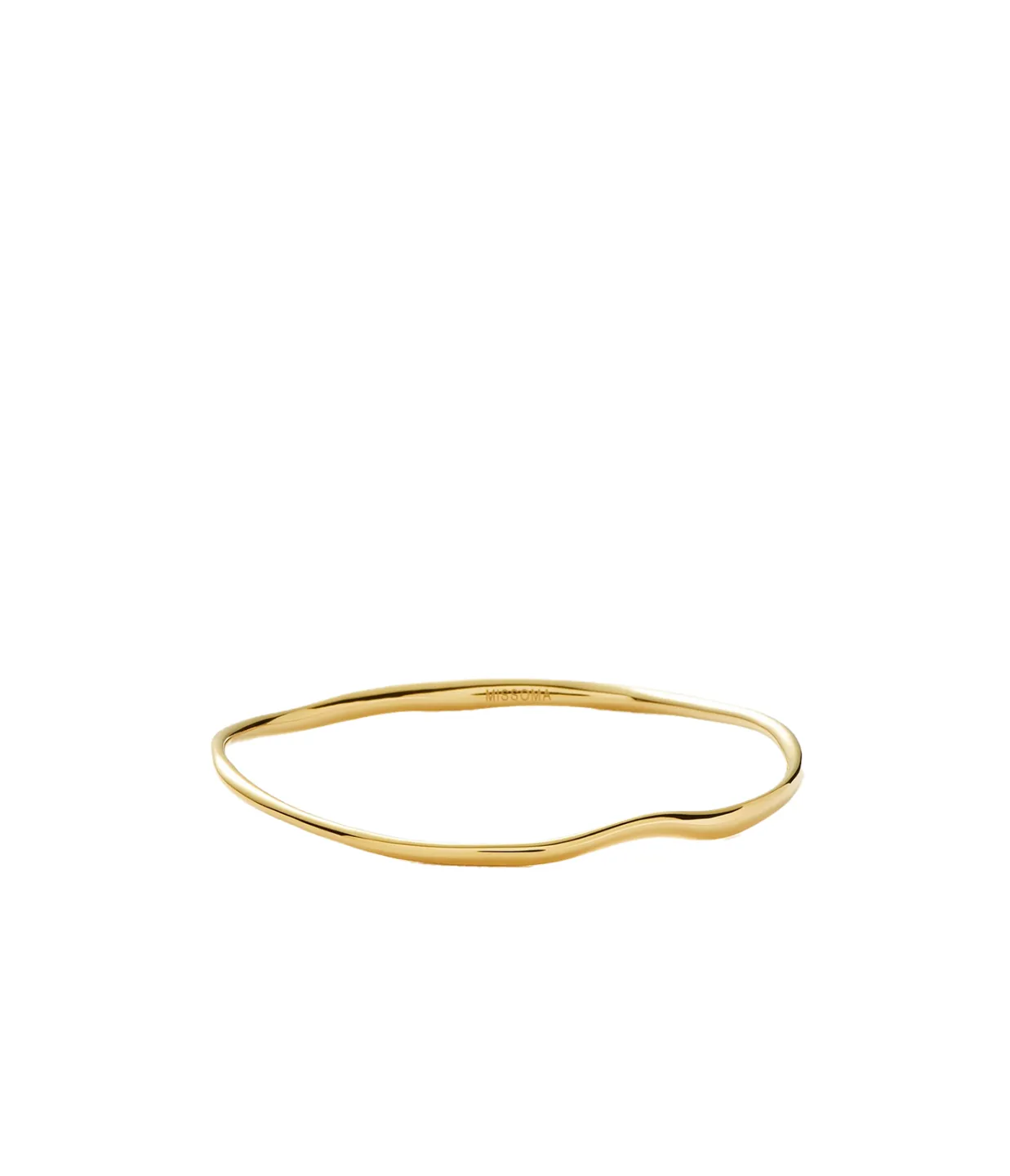 Molten Ripple Bangle in Gold