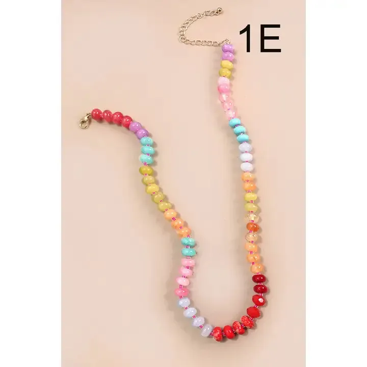 Natural Agate Beaded Necklaces