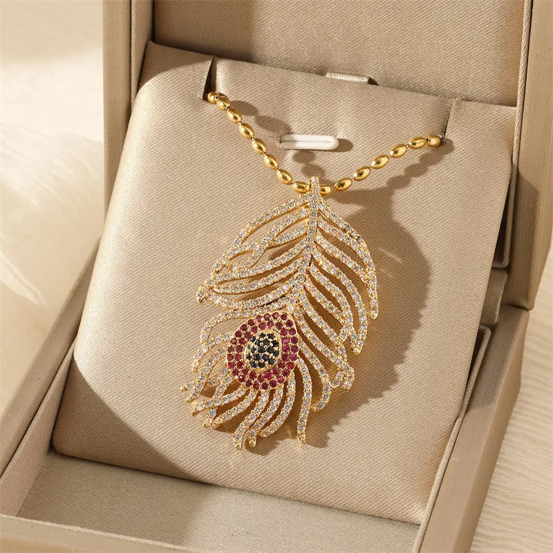 Natural Evil Eye Stainless Steel Electroplating Necklaces