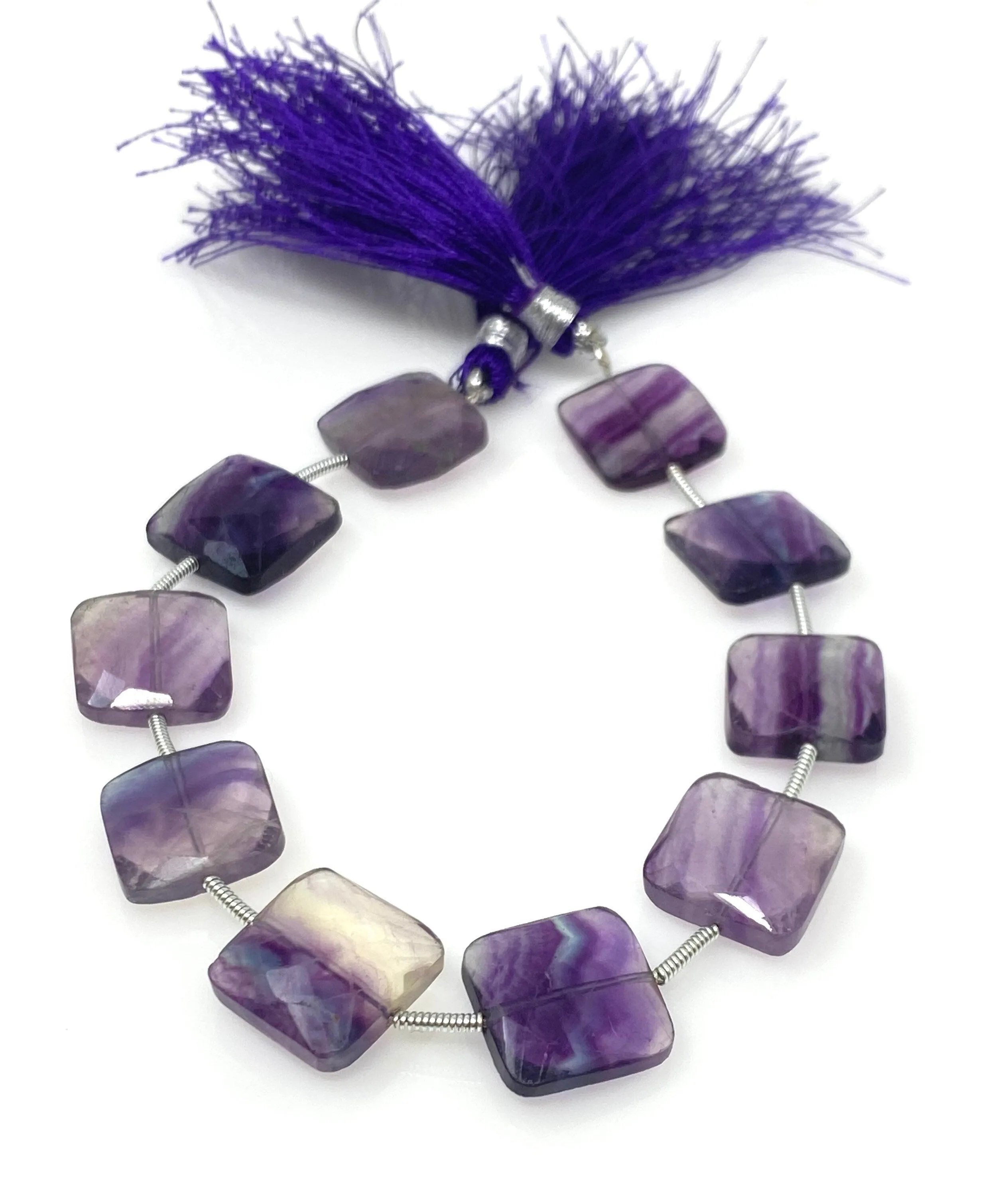 Natural Fluorite Beads, Gemstone Beads, Jewelry Supplies, Wholesale Bulk Beads, 14x14mm, 8” Strand