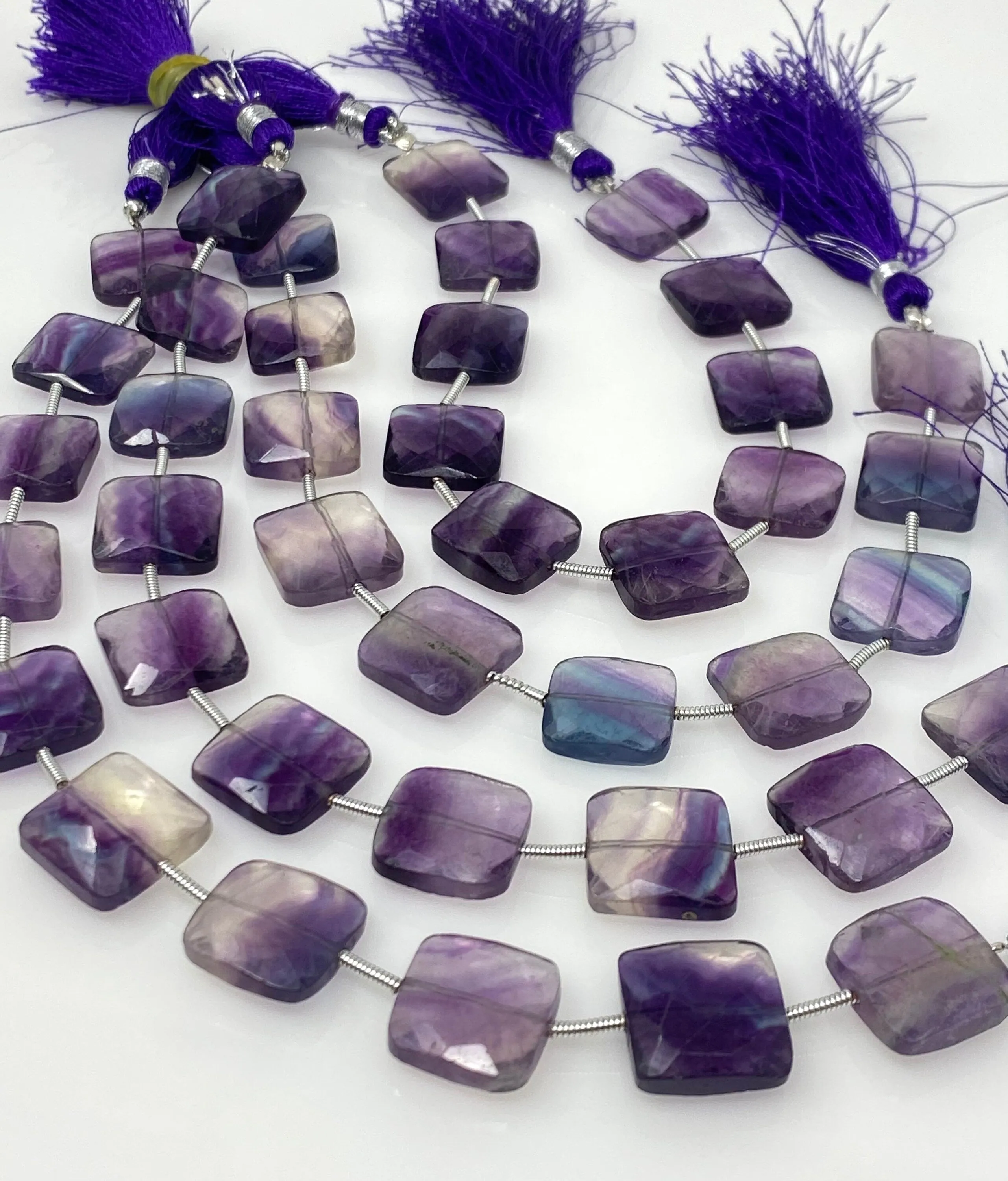 Natural Fluorite Beads, Gemstone Beads, Jewelry Supplies, Wholesale Bulk Beads, 14x14mm, 8” Strand