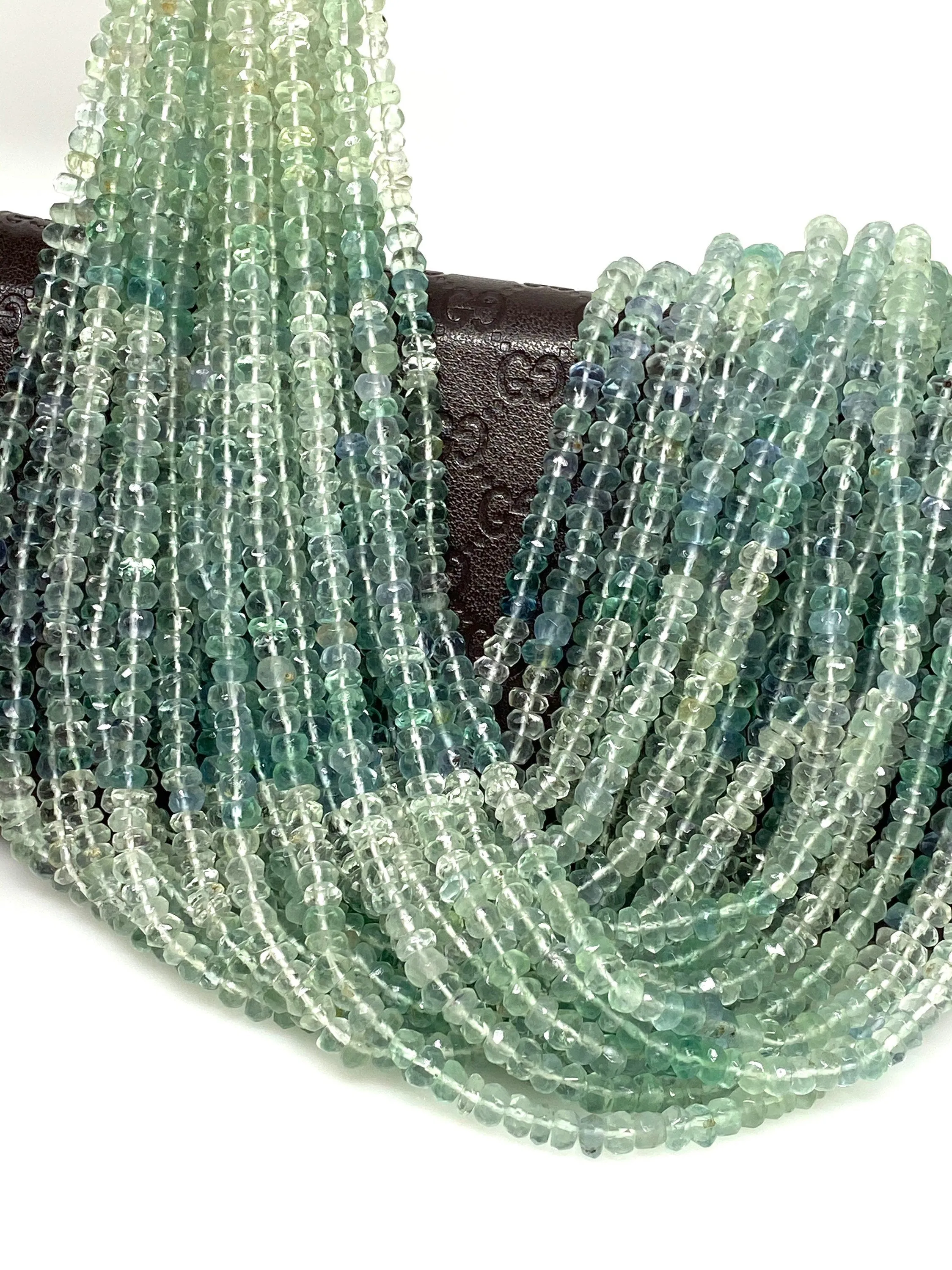 Natural Fluorite Shaded Gemstone Beads, Jewelry Supplies, Wholesale Bulk Beads, 4.5mm - 5mm, 12.5” Strand