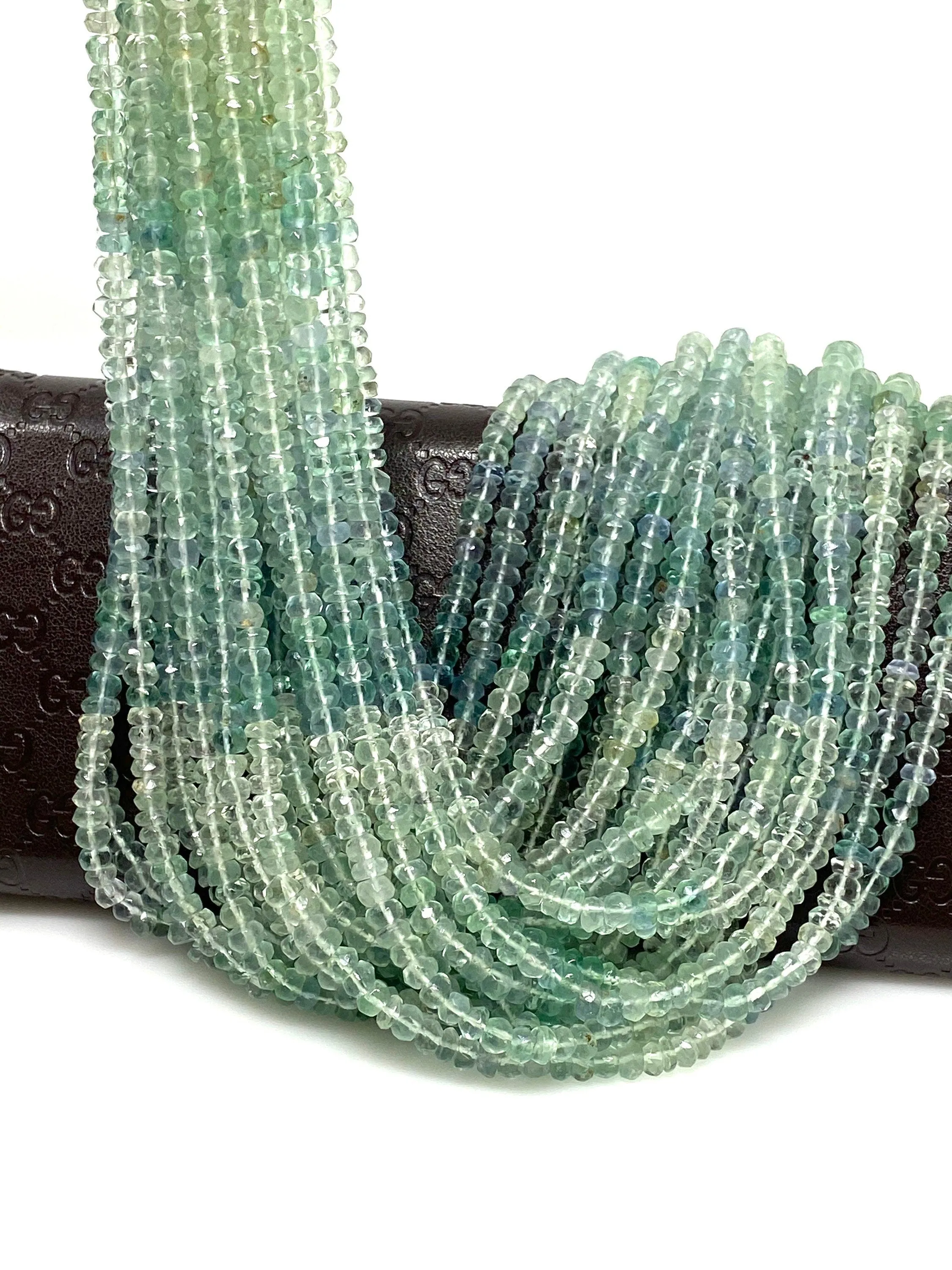 Natural Fluorite Shaded Gemstone Beads, Jewelry Supplies, Wholesale Bulk Beads, 4.5mm - 5mm, 12.5” Strand